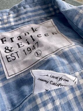 Frank & Eileen Light Blue and White Gingham Shirt